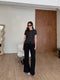 Women Elegant Tweed Tops With Pants Sets